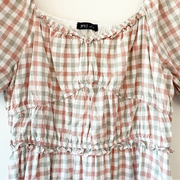 VERY J Plaid Midi Dress Size Large Cottagecore Easter - Picture 4 of 10